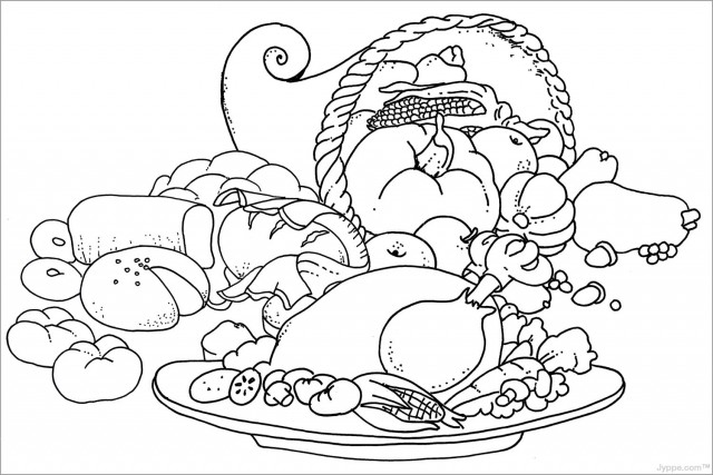 kaboose coloring pages thanksgiving meal - photo #45