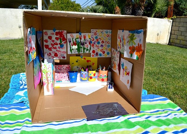kids play box art studio box